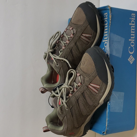 $20 SALE!! Columbia Dakota Drifter Waterproof Hiking Shoes Pebble, Poppy - Picture 2 of 8